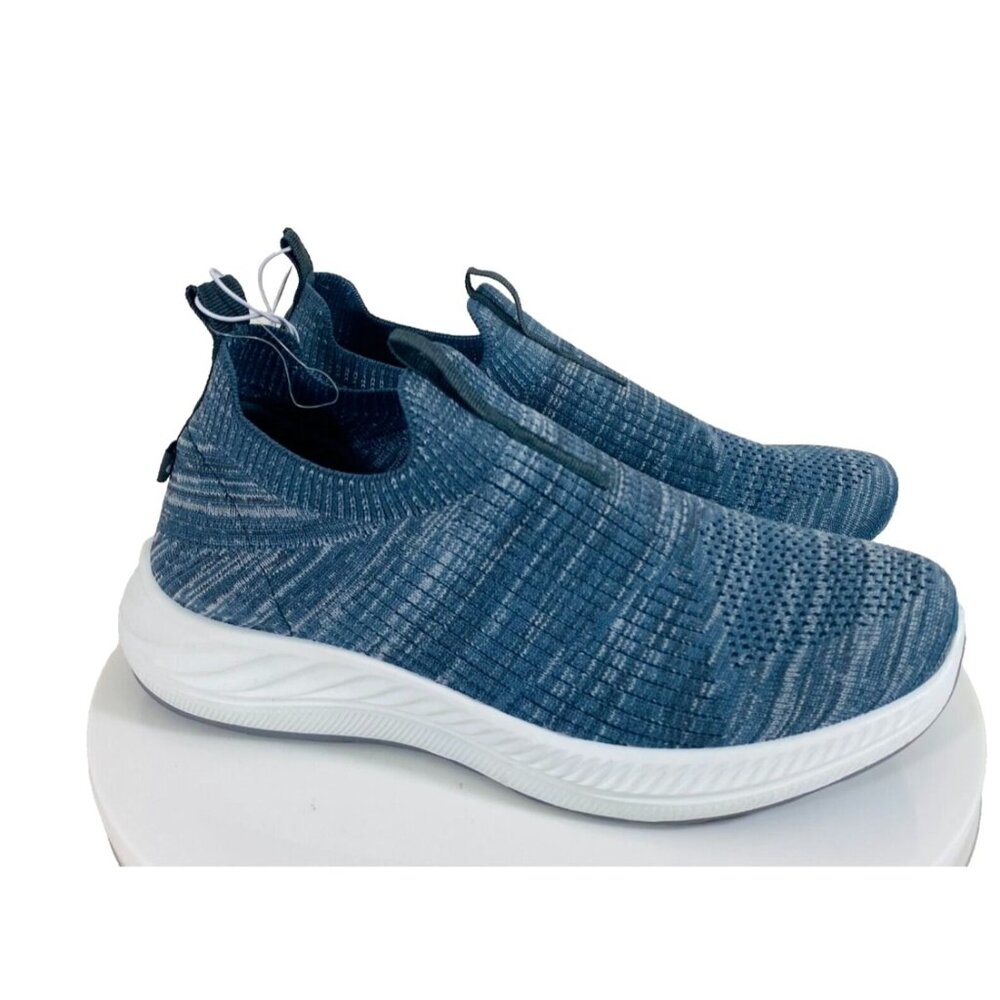 Tommy Bahama Sneakers Women 9 Gray Blue Slip On Comfort Nautical Beach Cushioned